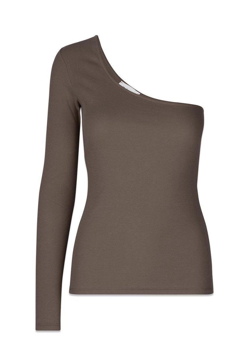 IgorMD one shoulder LS top - Espresso