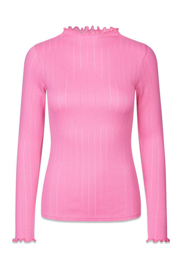 Modströms Issy t-neck - Cosmos Pink. Køb t-shirts her.