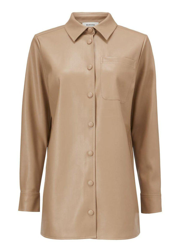 Modströms Jackson shirt - Camel. Køb blouses her.