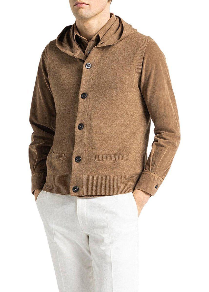 Jacory Hoodie Vest - Basket Beige Knitwear755_6925-4954_BASKETBEIGE_S7313142403305- Butler Loftet