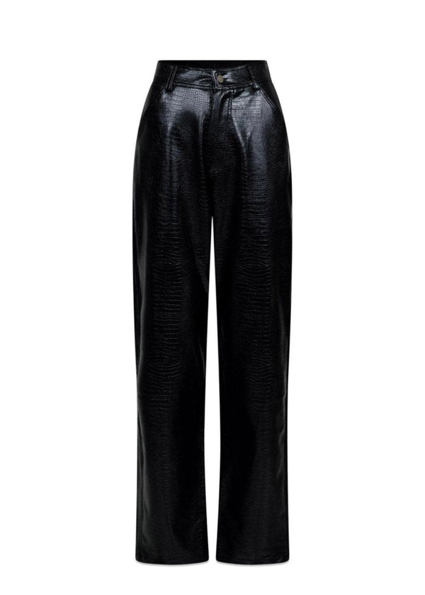 Neo Noirs Jennifer Croc Pants - Black. Køb bukser her.