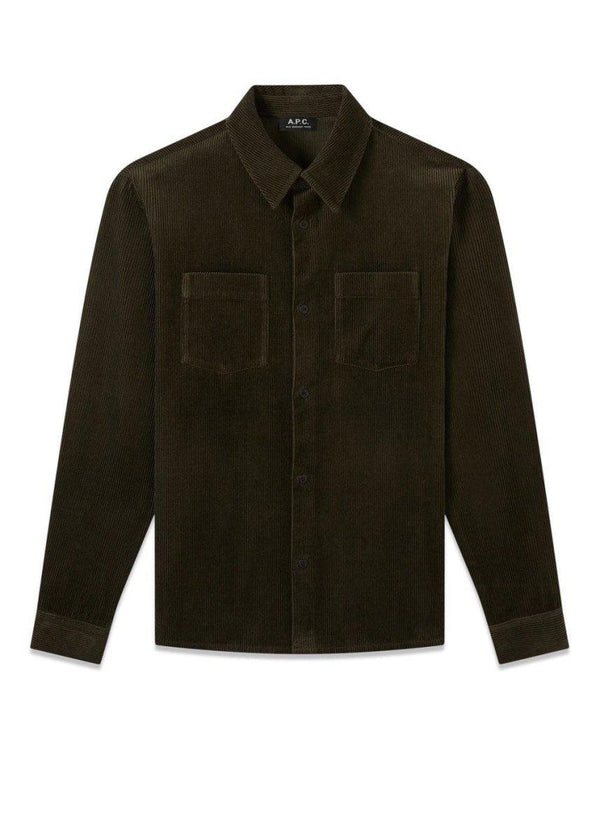 A.P.C's Joe Overshirt - Green. Køb shirts her.