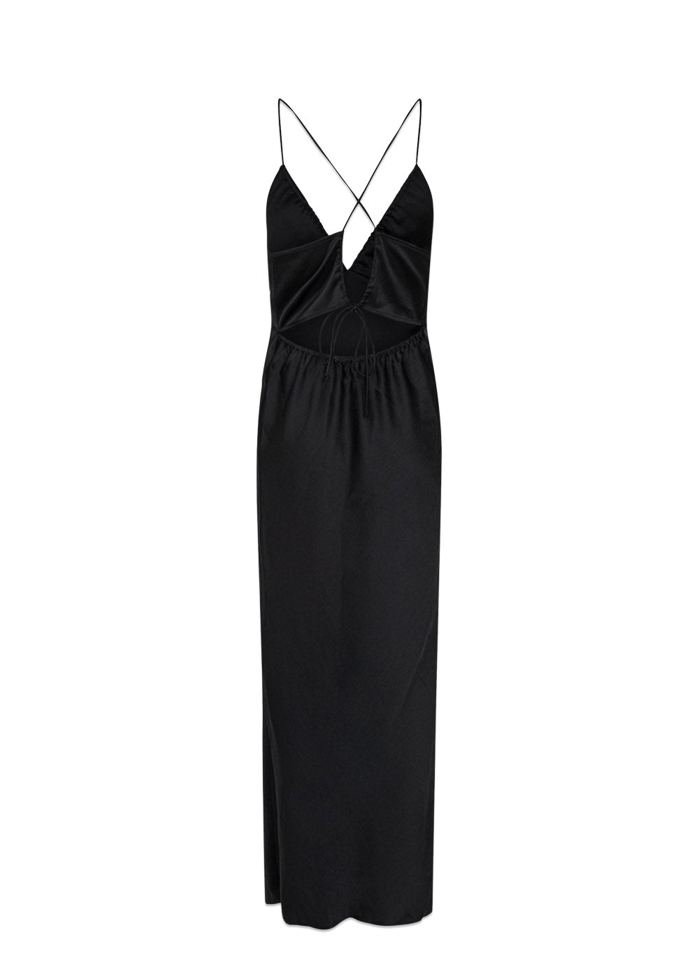 Jolly Crepe Satin Dress - Black-Dress-Neo Noir-Butler Loftet