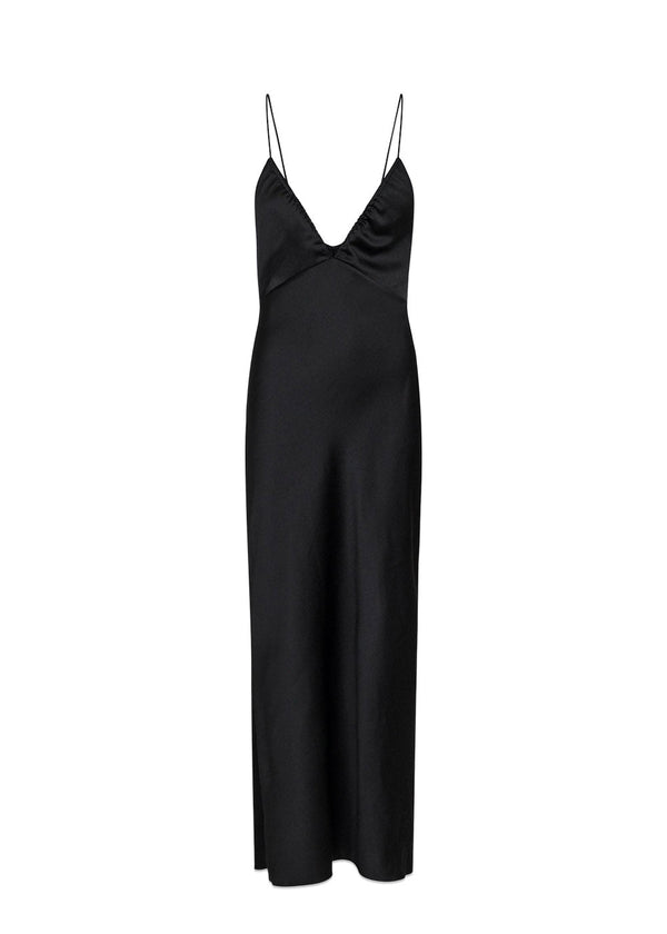 Neo Noirs Jolly Crepe Satin Dress - Black. Køb kjoler her.