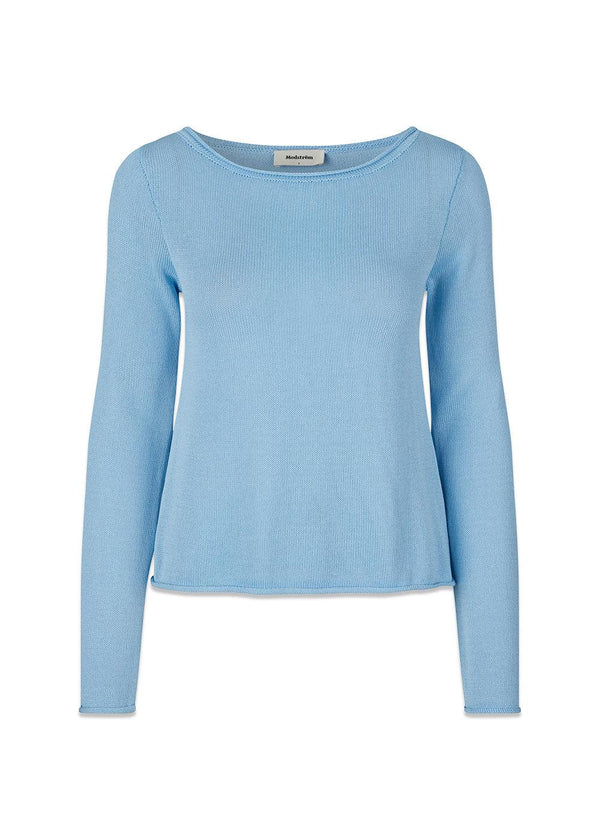 Modströms JosefineMD knit top - Baby Blue. Køb strik her.