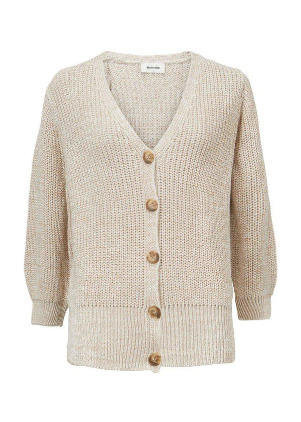 Modströms Julia cardigan - Cream Milk. Køb strik her.