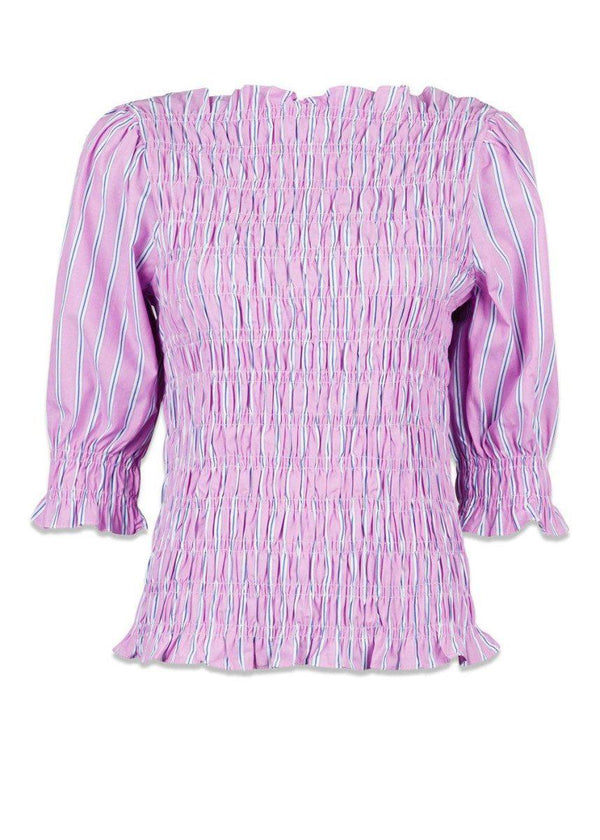 Neo Noirs Kara Stripe Top - Lavender. Køb toppe her.