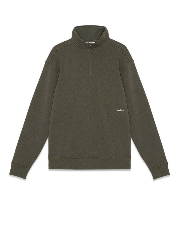 Soullands Ken half zip sweatshirt - Green. Køb sweatshirts her.