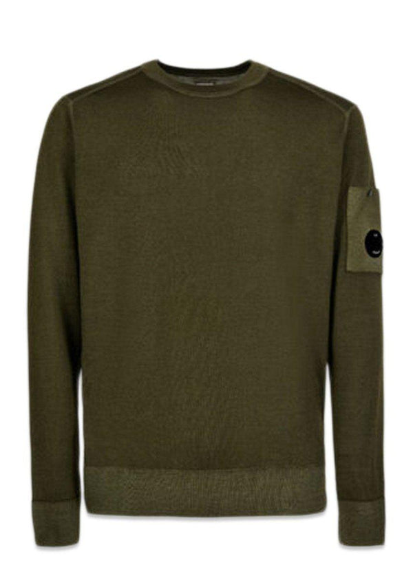 C.P. Companys Knitwear Crew Neck - Ivy Green. Køb strik her.