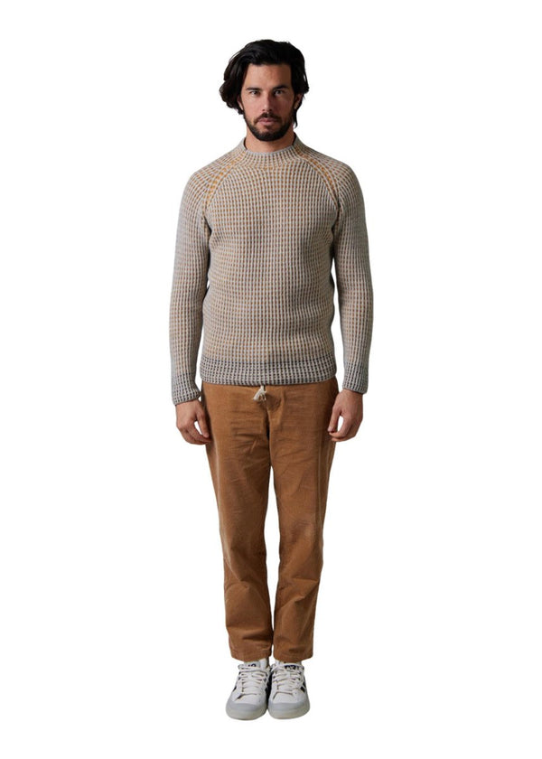 Daniele Fiesolis Knitwear Turtleneck - Khaki / Grey. Køb strik her.