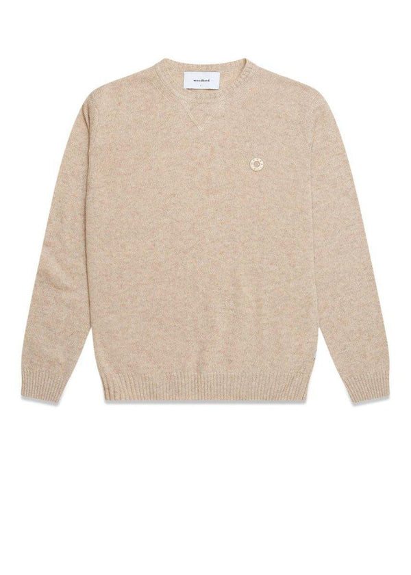 Woodbirds Kriller Wool Knit - Sand. Køb strik her.