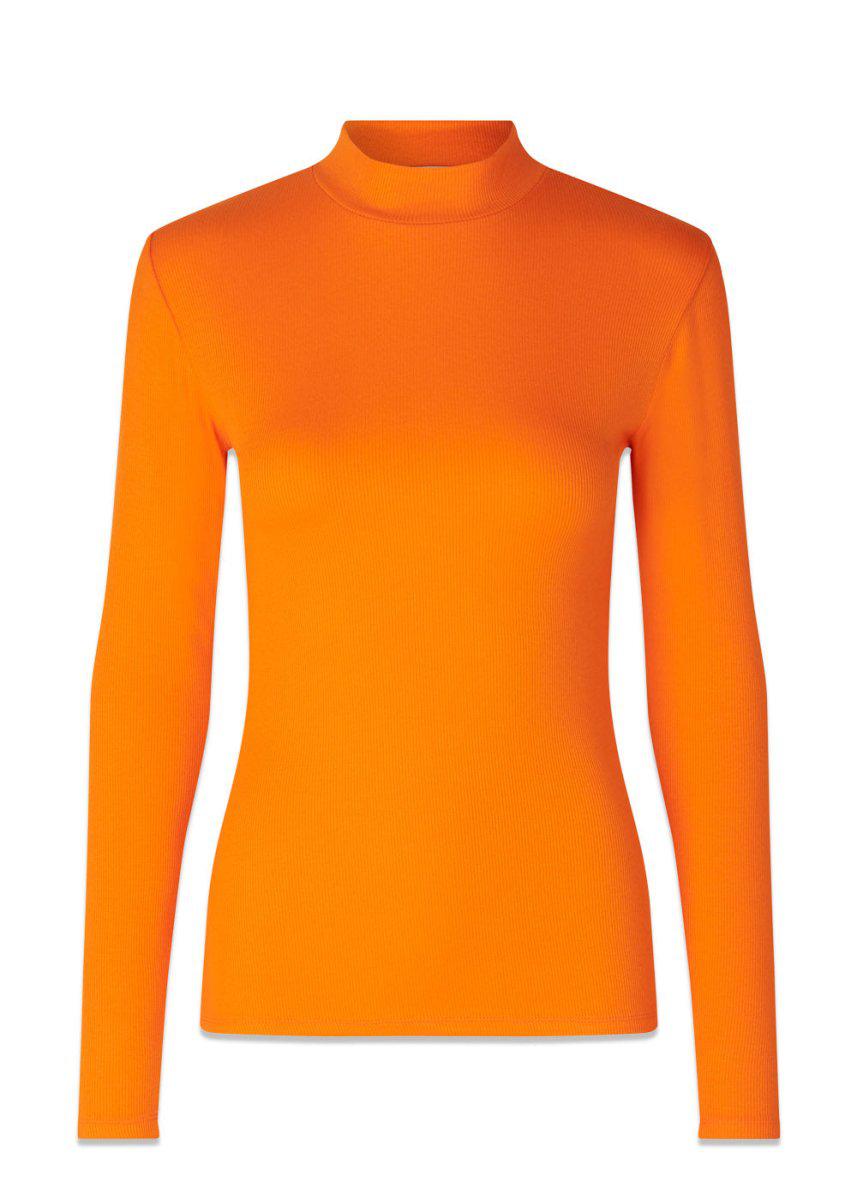 Modströms Krown LS t-neck - Vibrant Orange. Køb t-shirts her.