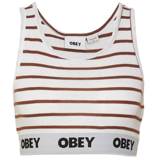 OBEY's LISA RIB TANK - Sepia Multi. Køb toppe her.