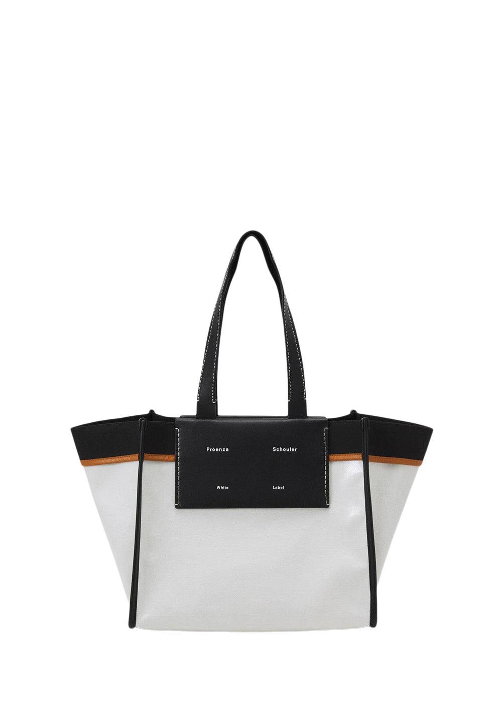 Proenza Schoulers Large Morris Coated Canvas Tot - Off White. Køb bags her.