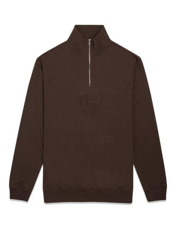 Woodbirds Lass Team Half-zip - Brown. Køb sweatshirts her.