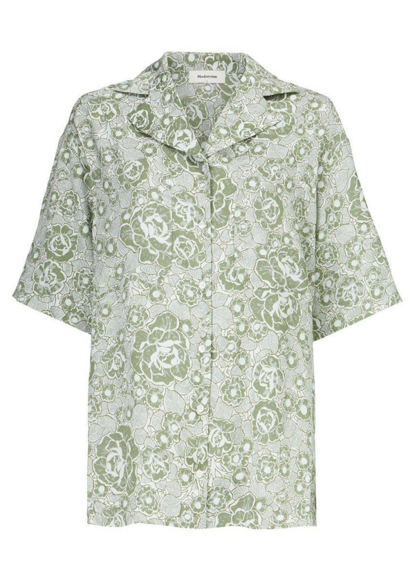 Modströms Leo print shirt - Sage Rose. Køb shirts her.