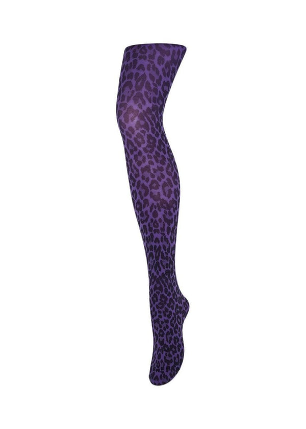 MP Denmarks Leopard pantyhose - 50 denier - Ultra Violet. Køb accessories her.