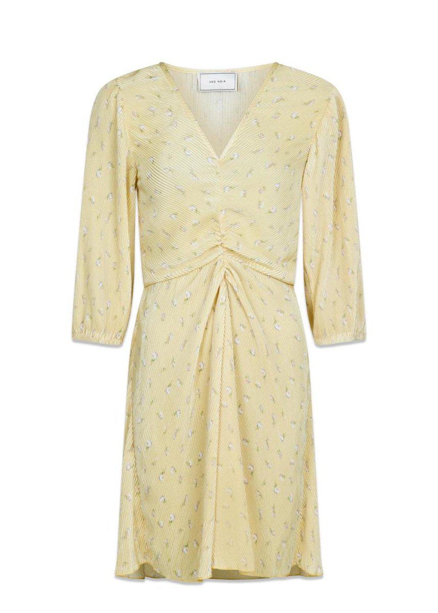 Neo Noirs Lexie Floral Dress - Light Yellow. Køb kjoler her.