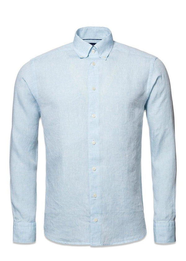 Etons Linen Slim Shirt - Light Blue. Køb shirts her.