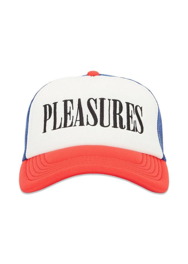 Pleasures' Lithium Trucker Cap - Red / Blue - O/S - Red/Blue. Køb headwear her.