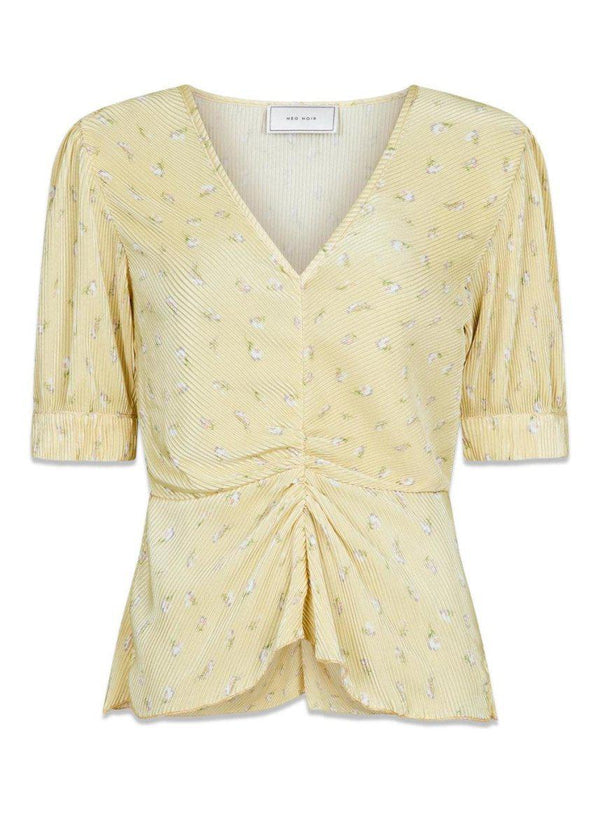 Neo Noirs Litzy Floral Blouse - Light Yellow. Køb kjoler her.