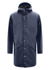 Rains' Long Jacket - Blue. Køb regnjakker her.