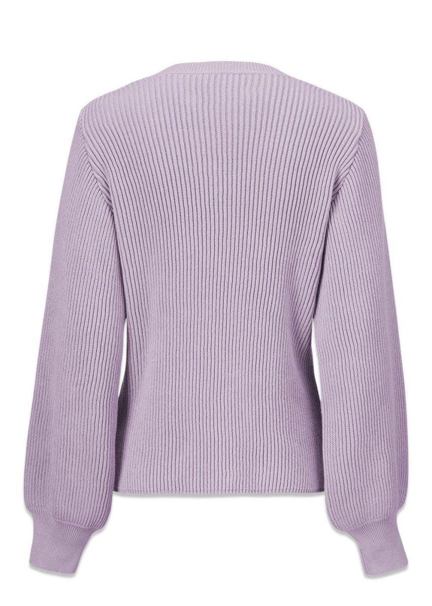 Luca v-neck - Soft Lavender Knitwear100_55856_SOFTLAVENDER_XS5714980106540- Butler Loftet