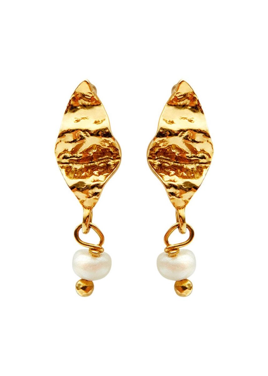 Maanestens Lucca Earring - Sterling Silver (925) Gold Plated. Køb øreringe her.