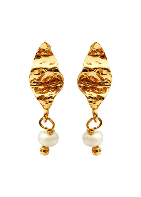 Maanestens Lucca Earring - Sterling Silver (925) Gold Plated. Køb øreringe her.