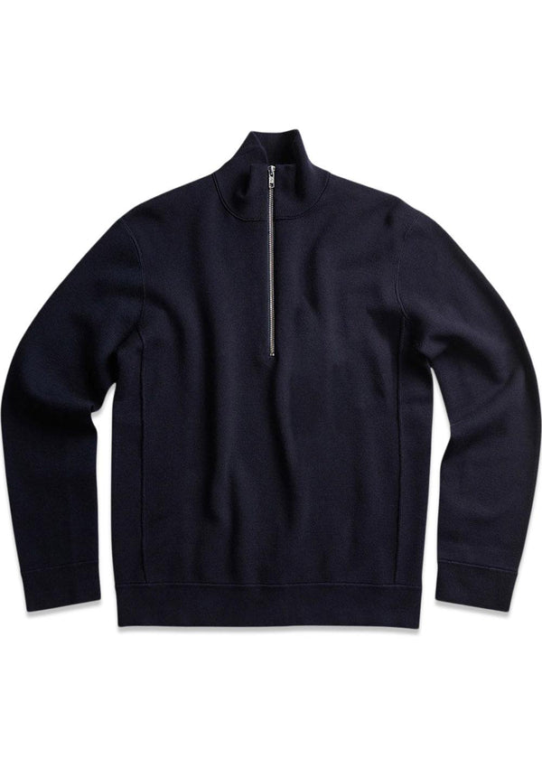 Nn. 07s Luis Half Zip 6430 - Navy Blue. Køb strik her.