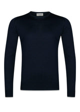 John Smedleys Lundy Pullover CN - Orion Green. Køb strik her.