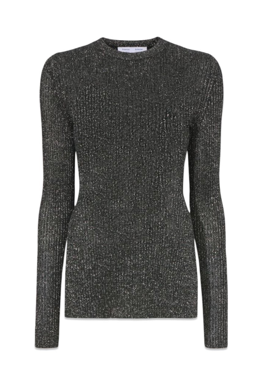 Proenza Schoulers Lurex Crewneck Sweater - Black/Silver. Køb sweatshirts her.