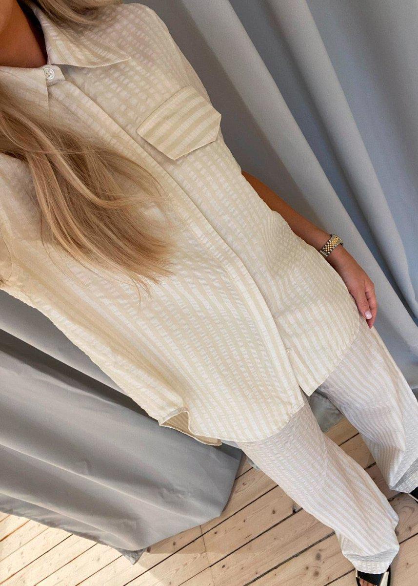 MAJKEN - White Creme Stripe Blouses297_22218_WHITECREMESTRIPE_345715184046809- Butler Loftet