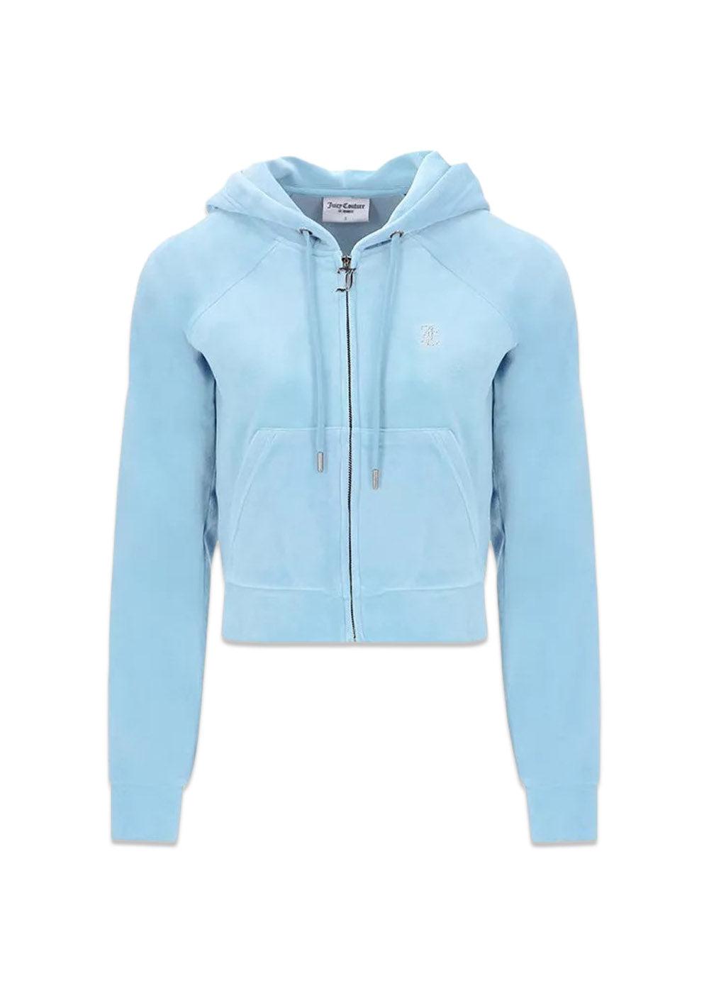 Juicy Coutures Madison classic velour hoodie - Nantucket Breeze. Køb hoodies her.