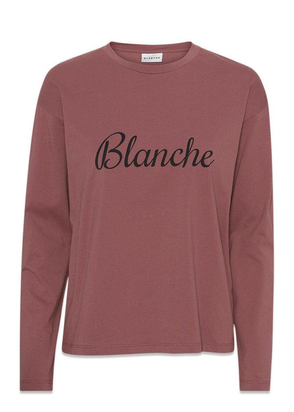 BLANCHE's Main new Logo Longsleeve - Roan Rouge. Køb t-shirts her.