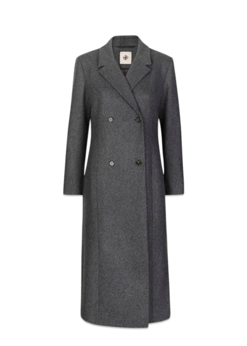 The Garments Manhatten Coat - Grey Melange. Køb overtøj her.