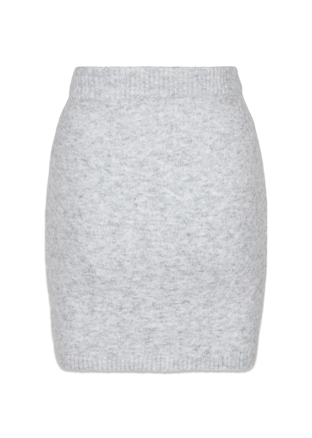 Marie Knit Skirt - Light Grey Melange