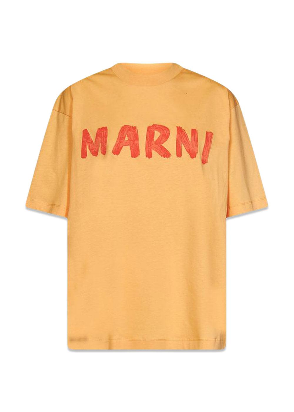 Marnis Marni Logo Organic cotton jersey - Tangerine. Køb t-shirts her.