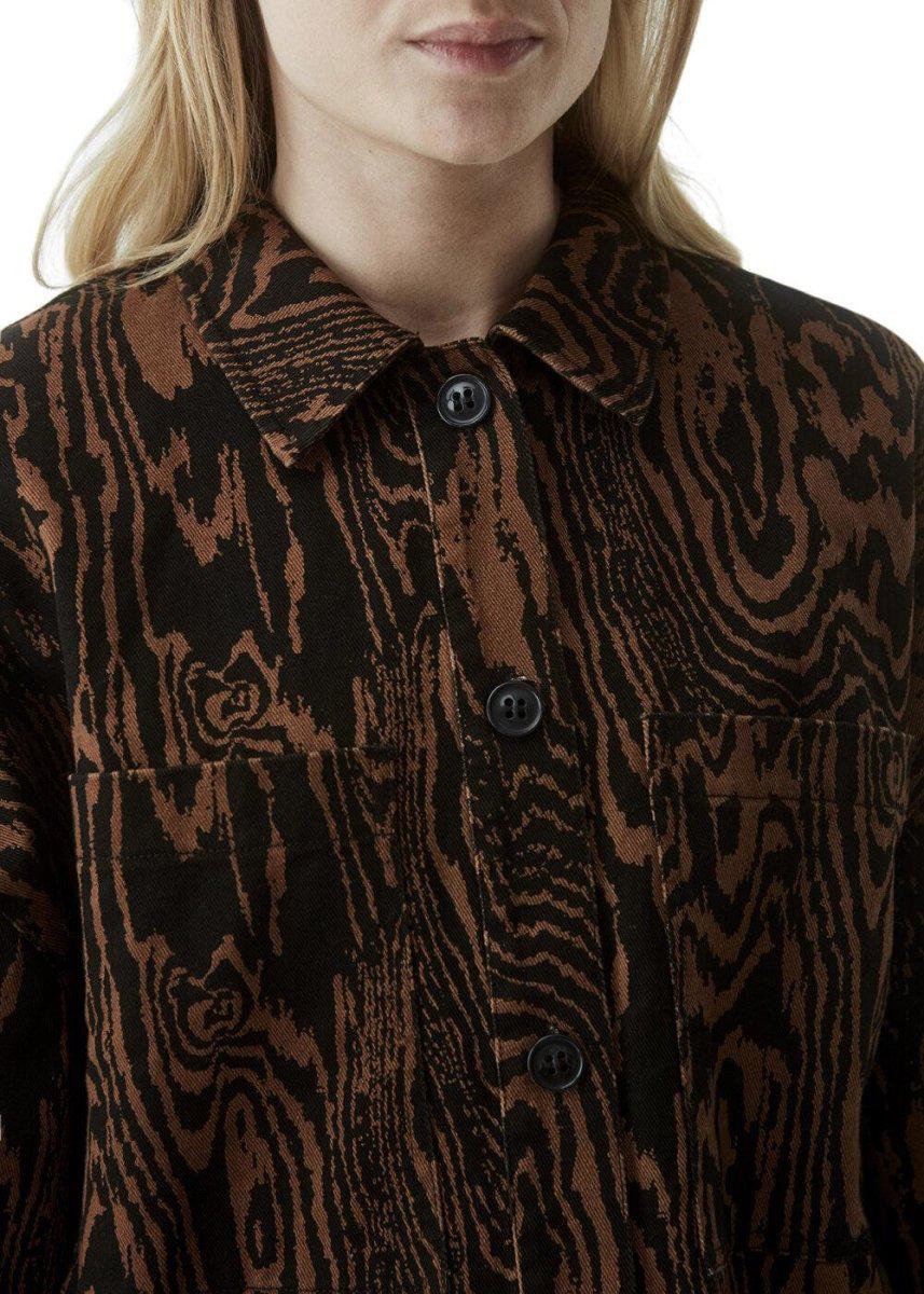 Mateo print shirt - Pecan Wood Blouses100_55966_PECANWOOD_XS5714980118673- Butler Loftet