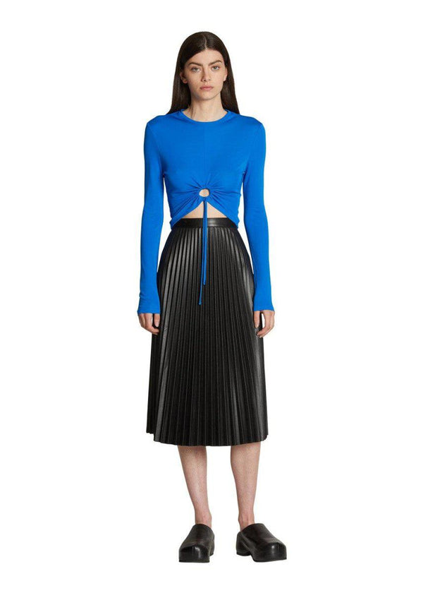 Proenza Schoulers Matte Crepe Drawstring Top - Bright Blue. Køb toppe her.