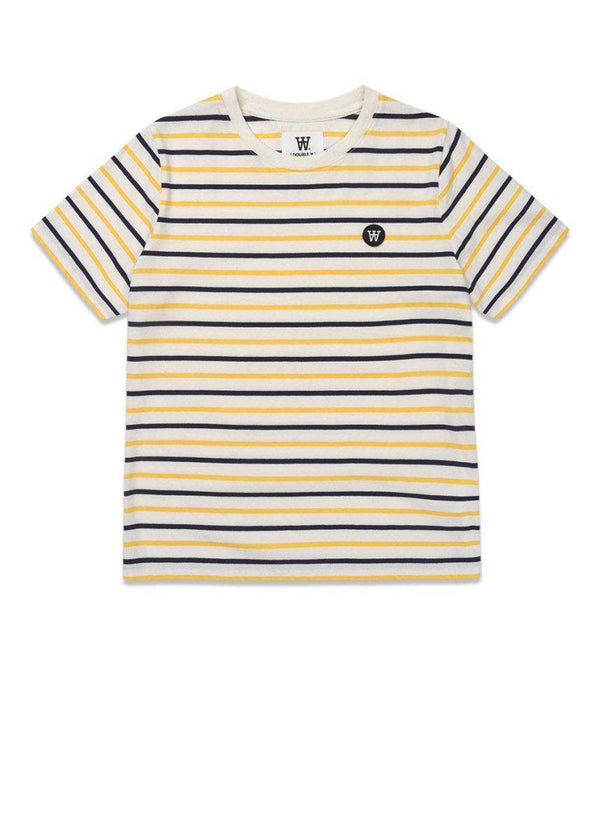Wood Woods Mia stripe T-shirt - Off-White/Yellow Stripes. Køb t-shirts her.