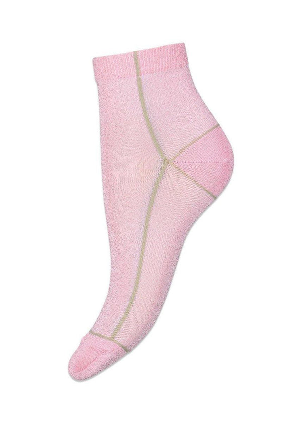 MP Denmarks Mio glitter socks - Bubblegum. Køb accessories her.