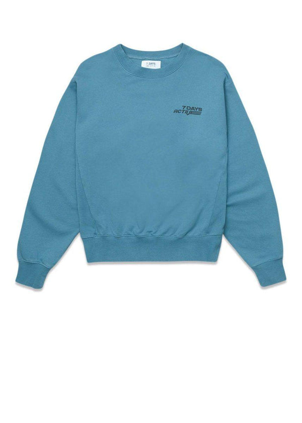 7 Days' Monday Crew Neck - Aegean Blue. Køb sweatshirts her.