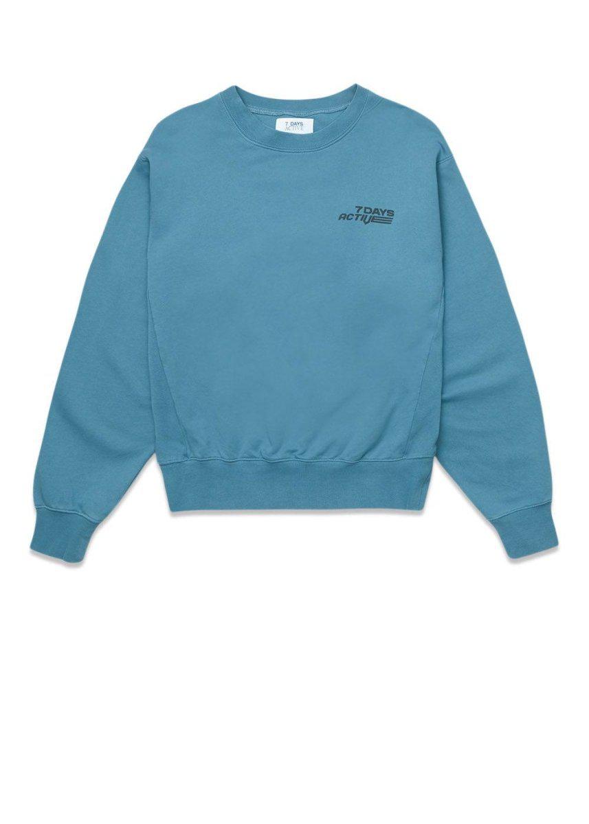 7 Days' Monday Crew Neck - Aegean Blue. Køb sweatshirts her.