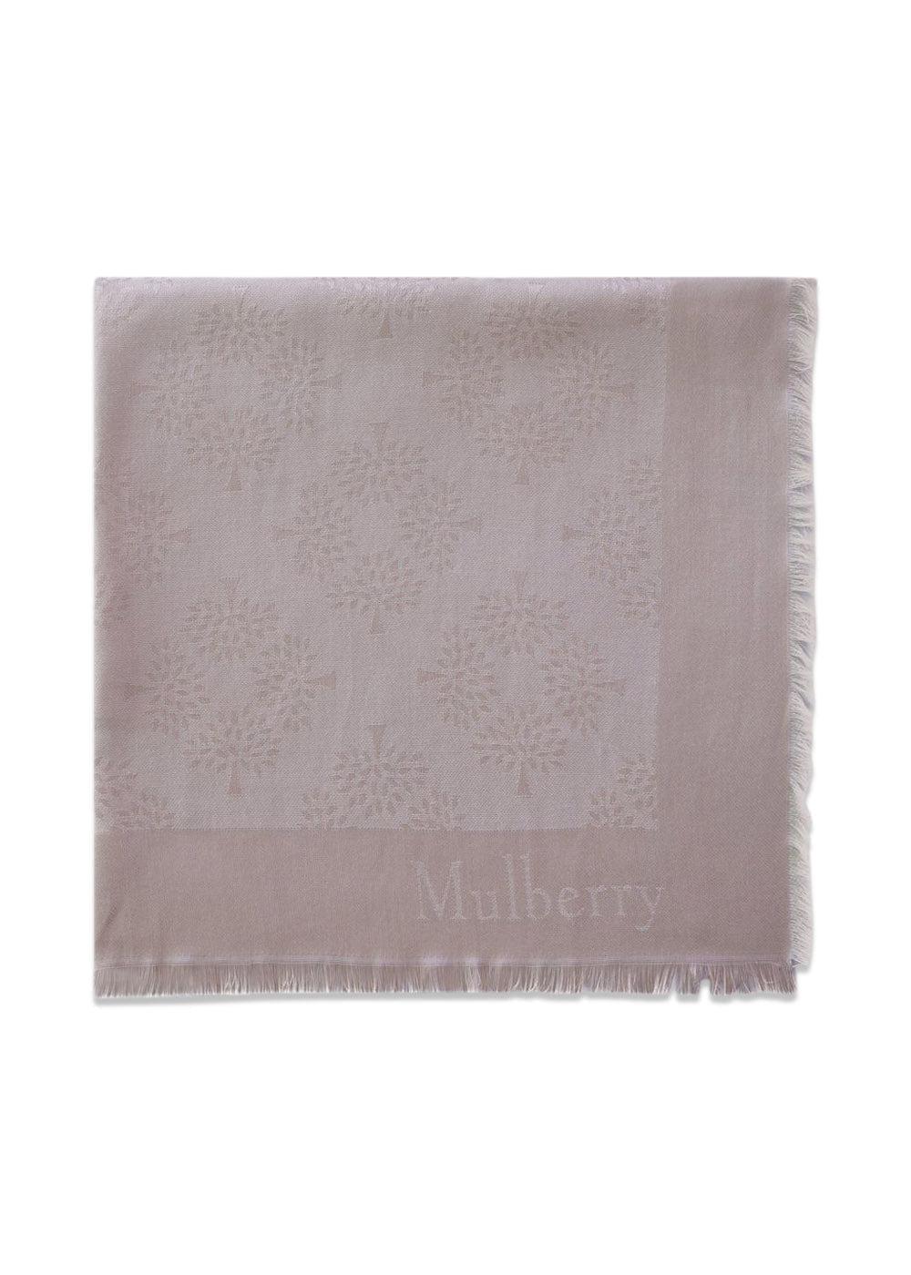 Mulberrys Mulberry Tree Square 140 - Rosewater. Køb scarf her.