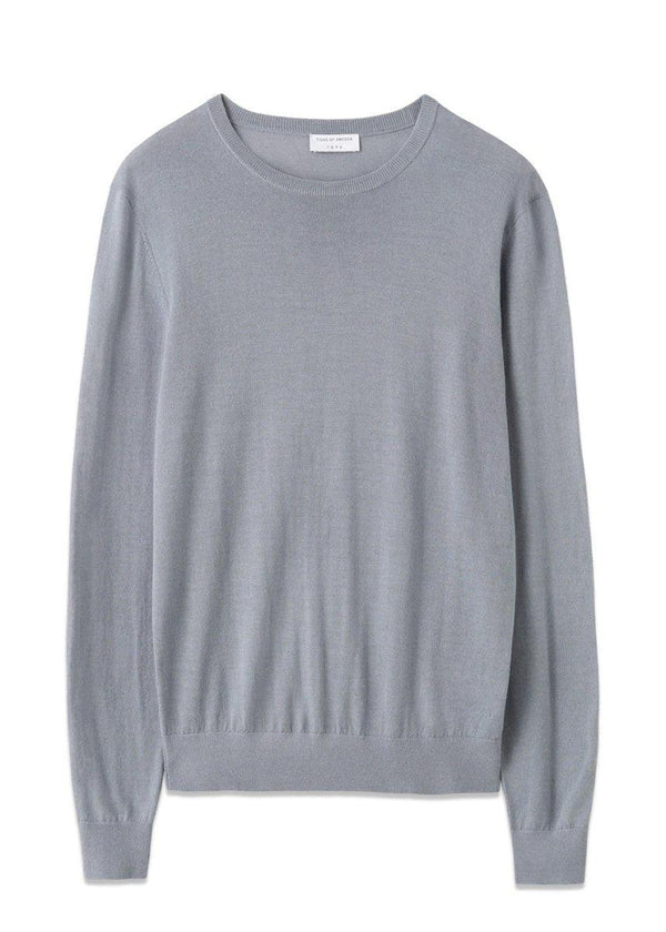 Tiger of Swedens NICHOLS - Light Grey Melange Knit. Køb strik her.