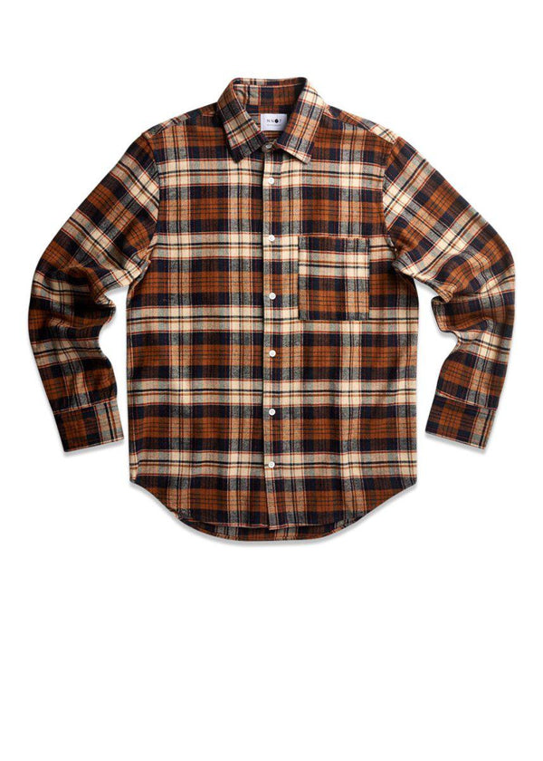 Nn. 07s New Arne 5166 - Brown Check. Køb shirts her.