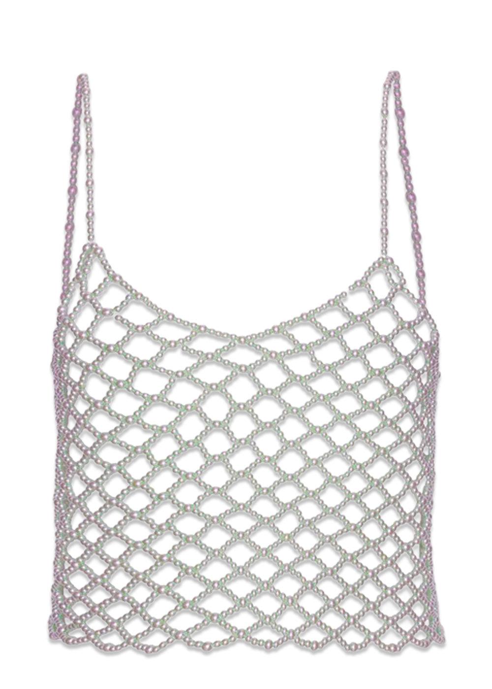 HUNKØN's Nixie Pearl Top - White. Køb toppe her.