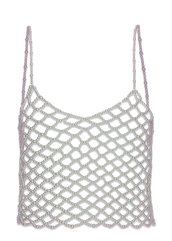 HUNKØN's Nixie Pearl Top - White. Køb toppe her.