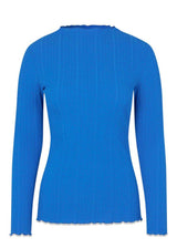 Modströms OasisMD t-neck - Azure Blue. Køb toppe her.